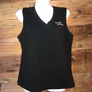 Vintage Black Harley Davidson v-neck tank top